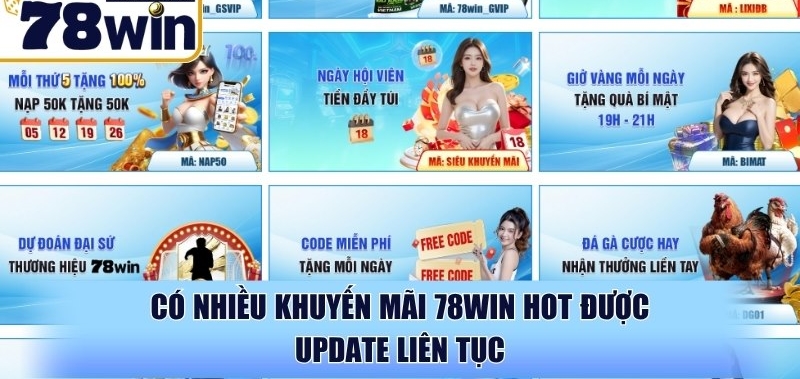Tổng hợp khuyến mãi đá gà 78Win 2025